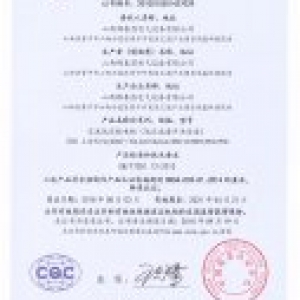 中国国家强制性产品认证证书